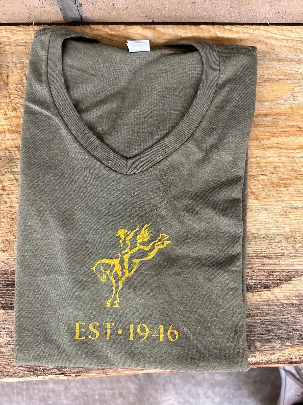 Paul Bond Tri Blend Unisex V-Neck tee | Olive You Green