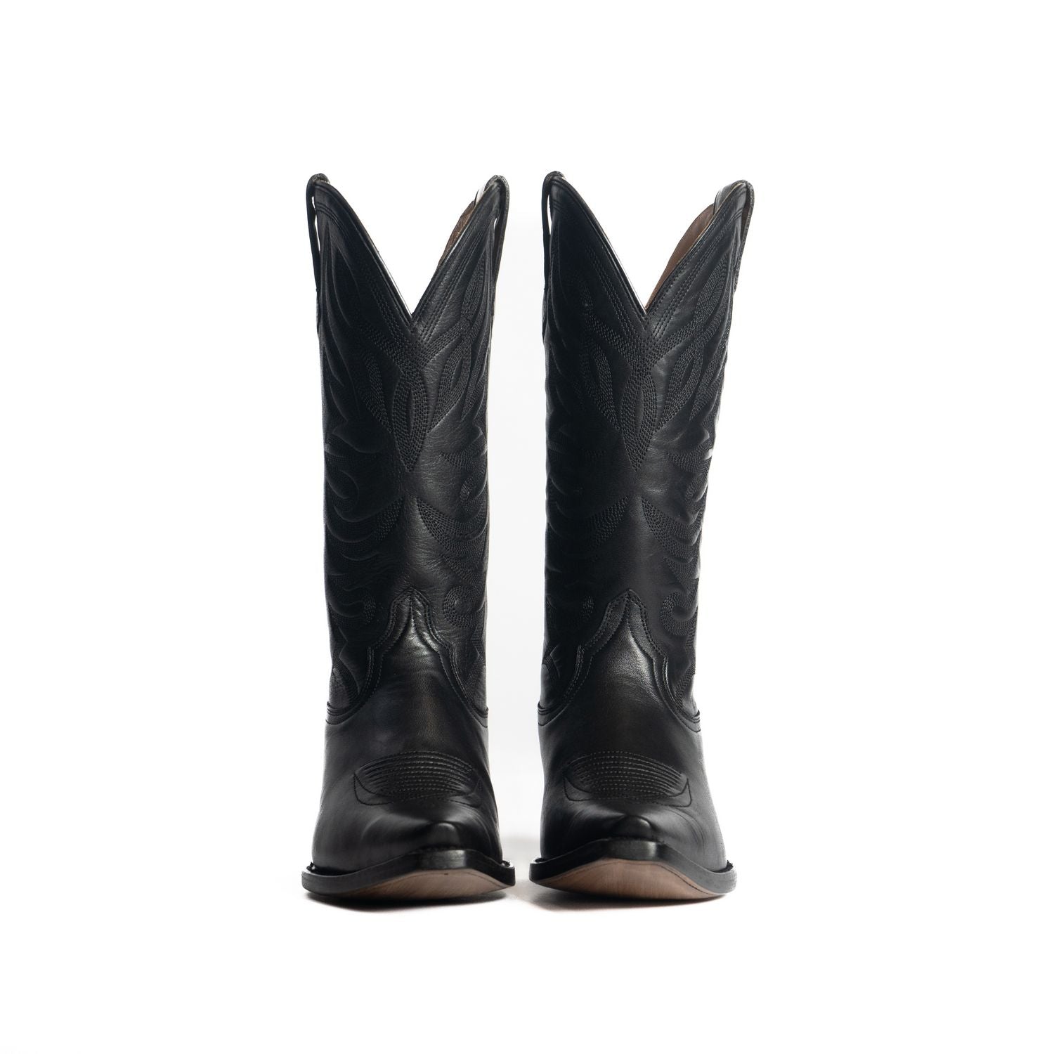 The Margaret | Women's Cowgirl Boot | Natural Grain Calfskin Leather | Obsidian