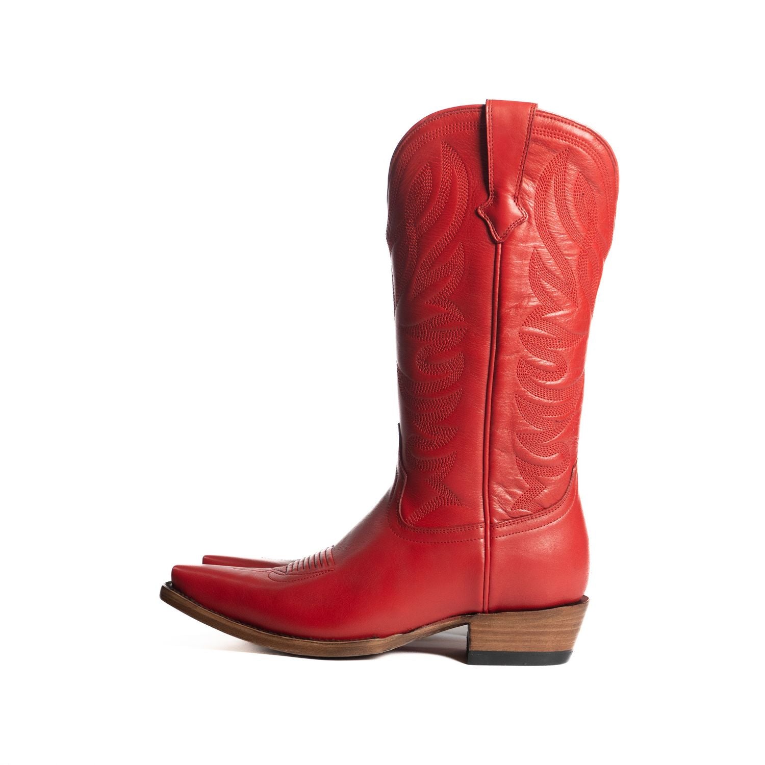 The Margaret | Women's Cowgirl Boot | Natural Grain Calfskin Leather | Carmine