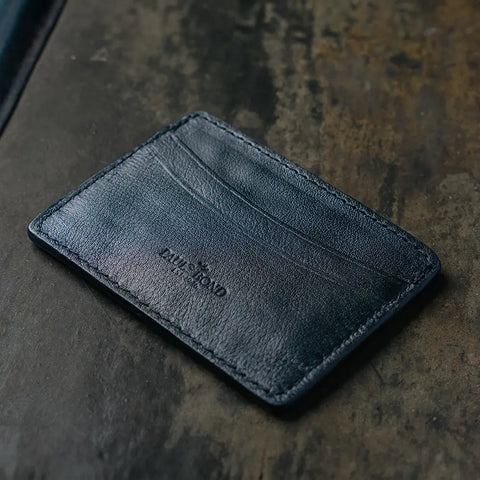 Card Case | Natural Grain Calfskin Leather | Obsidian