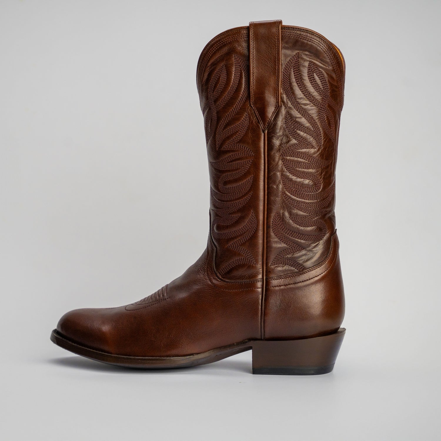 The Sterling | Men's Cowboy Boot | Natural Grain Calfskin Leather | Nicotine