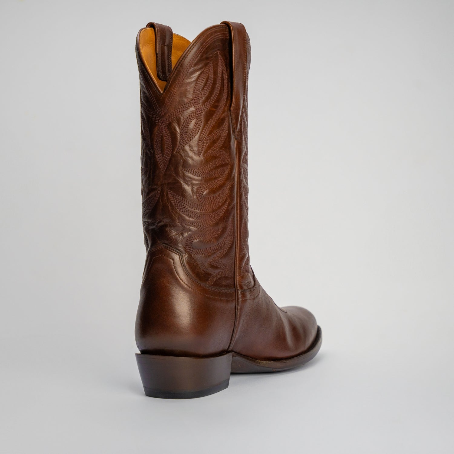 The Sterling | Men's Cowboy Boot | Natural Grain Calfskin Leather | Nicotine