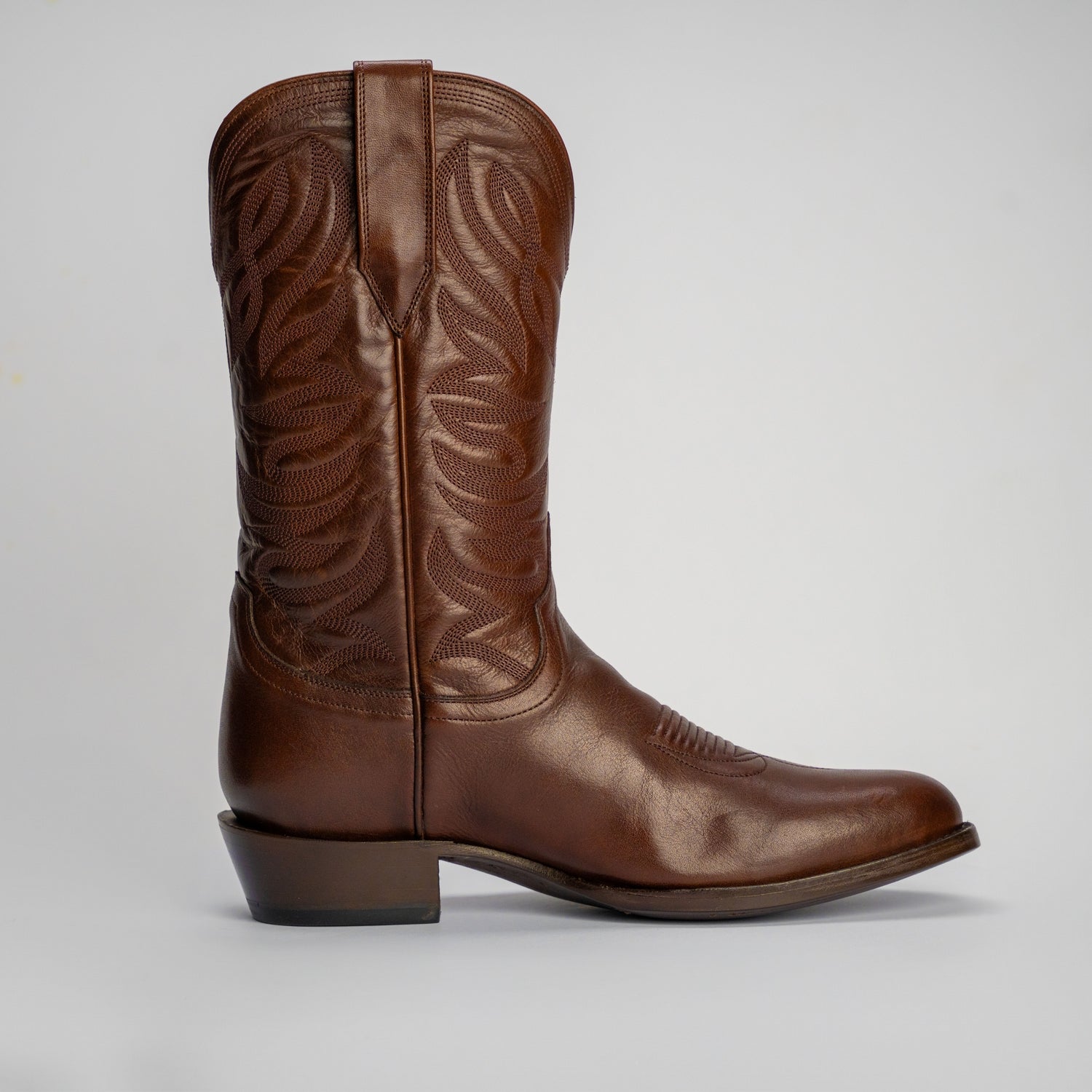 The Sterling | Men's Cowboy Boot | Natural Grain Calfskin Leather | Nicotine