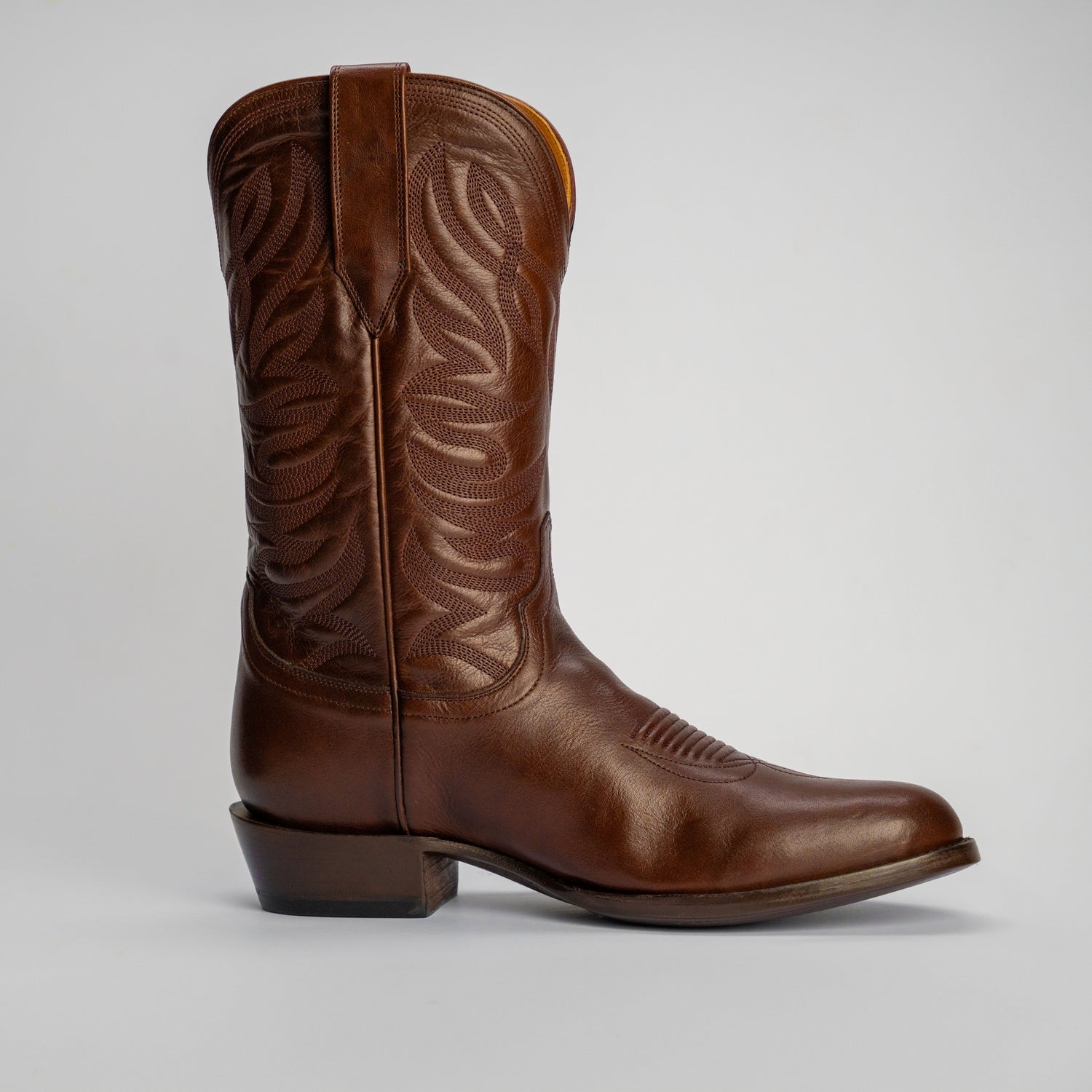 The Sterling | Men's Cowboy Boot | Natural Grain Calfskin Leather | Nicotine