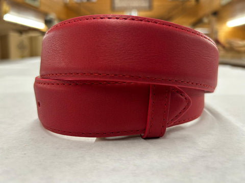 Women's Leather Belt | Natural Grain Calfskin Leather | Carmine