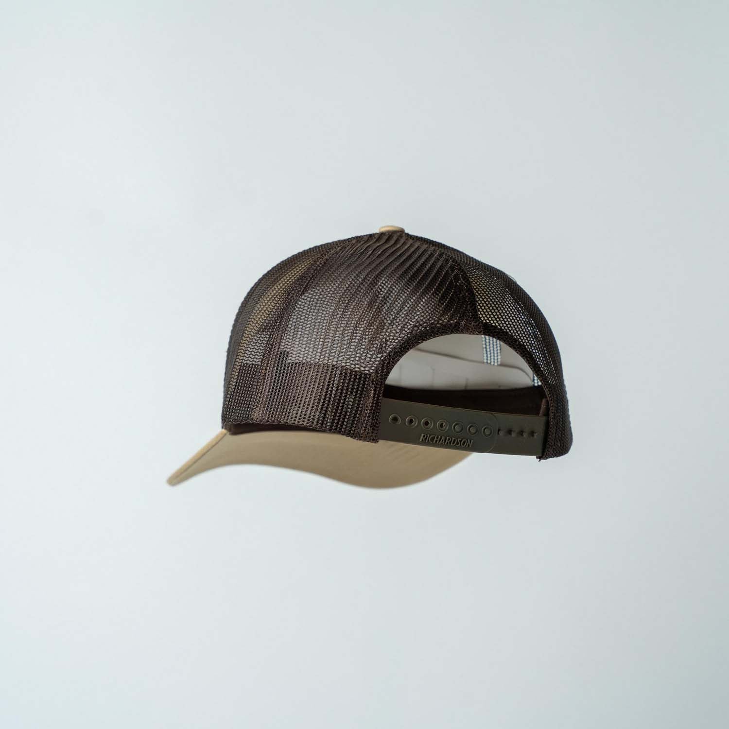 Trucker Hat | Khaki & Coffee | Rectangular Full Logo Patch