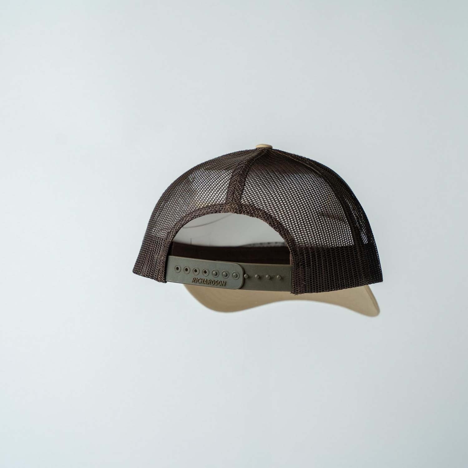 Trucker Hat | Khaki & Coffee | Rectangular Full Logo Patch