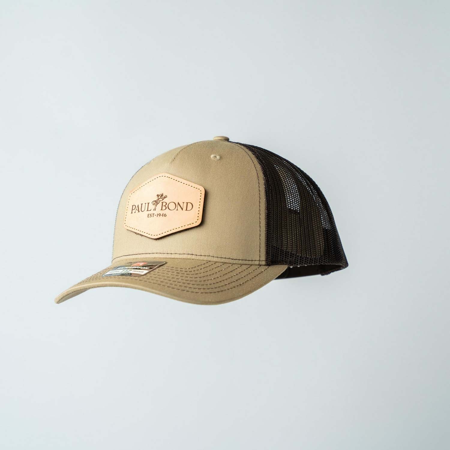 Trucker Hat | Khaki & Coffee | Rectangular Full Logo Patch