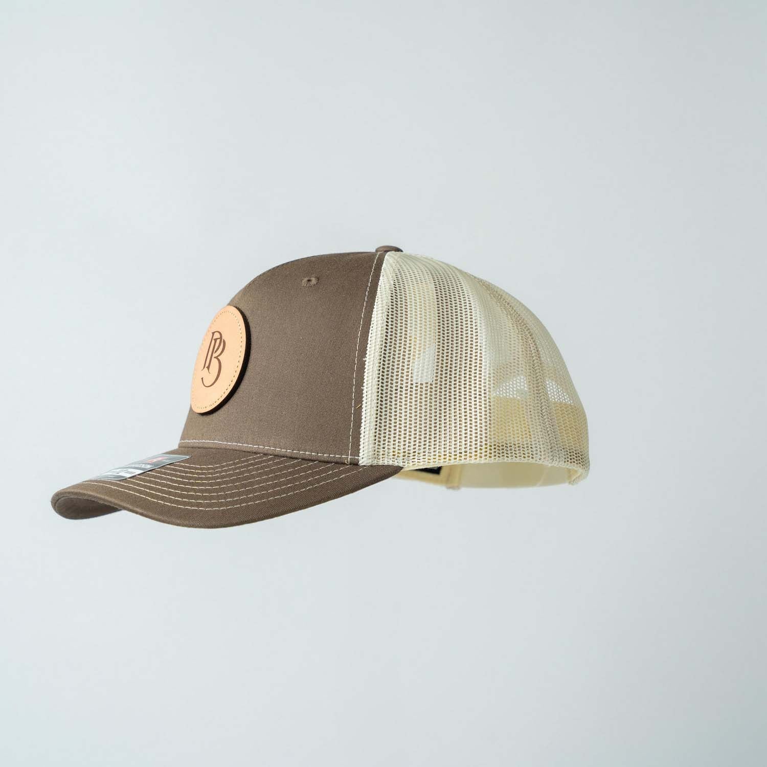 Trucker Hat | Chocolate Chip & Burch | Circular Monogram Logo Patch