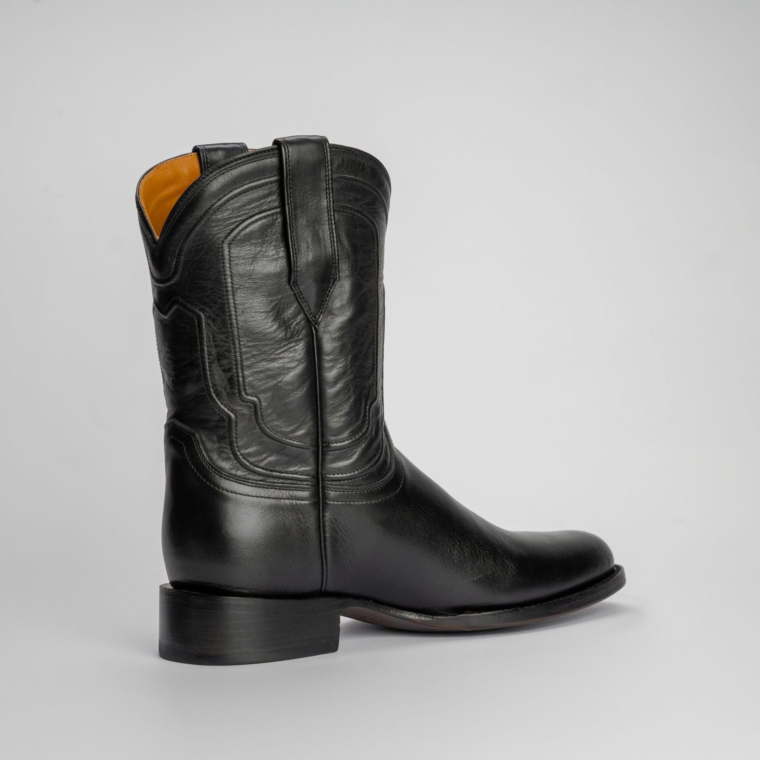 The Pendleton | Men's Roper Boot | Natural Grain Calfskin Leather | Obsidian