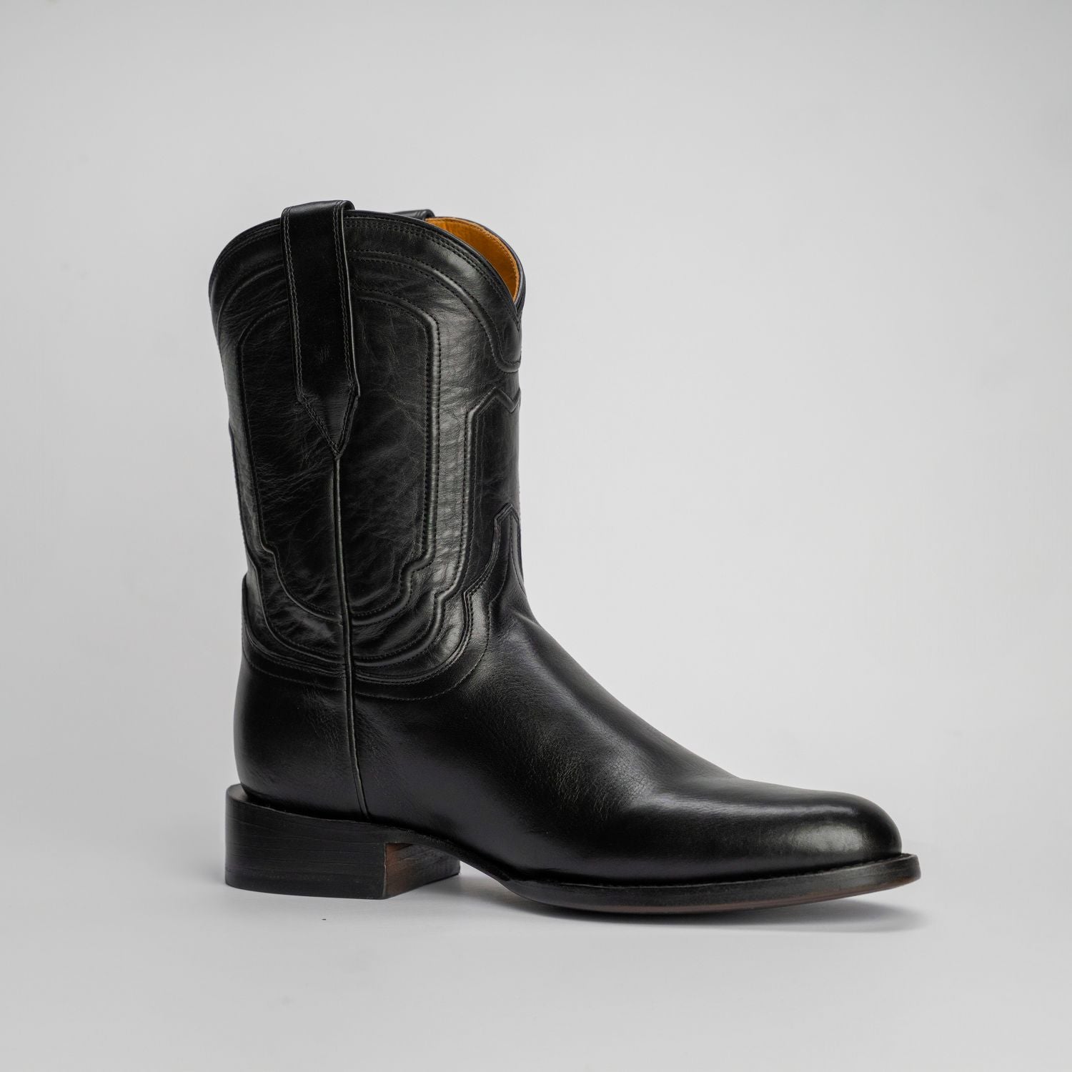 The Pendleton | Men's Roper Boot | Natural Grain Calfskin Leather | Obsidian