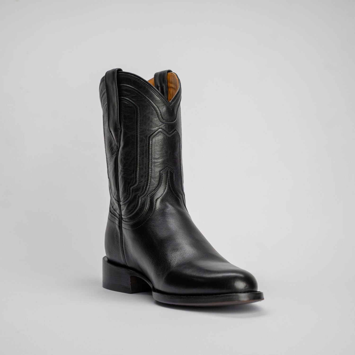 The Pendleton | Men's Roper Boot | Natural Grain Calfskin Leather | Obsidian