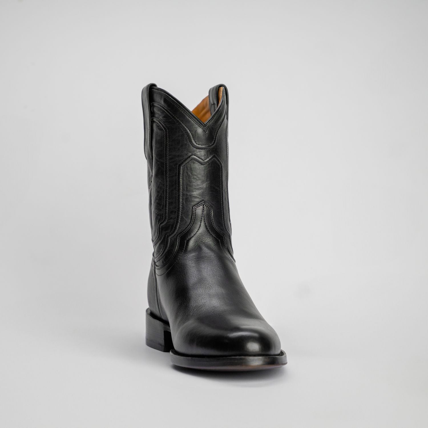 The Pendleton | Men's Roper Boot | Natural Grain Calfskin Leather | Obsidian