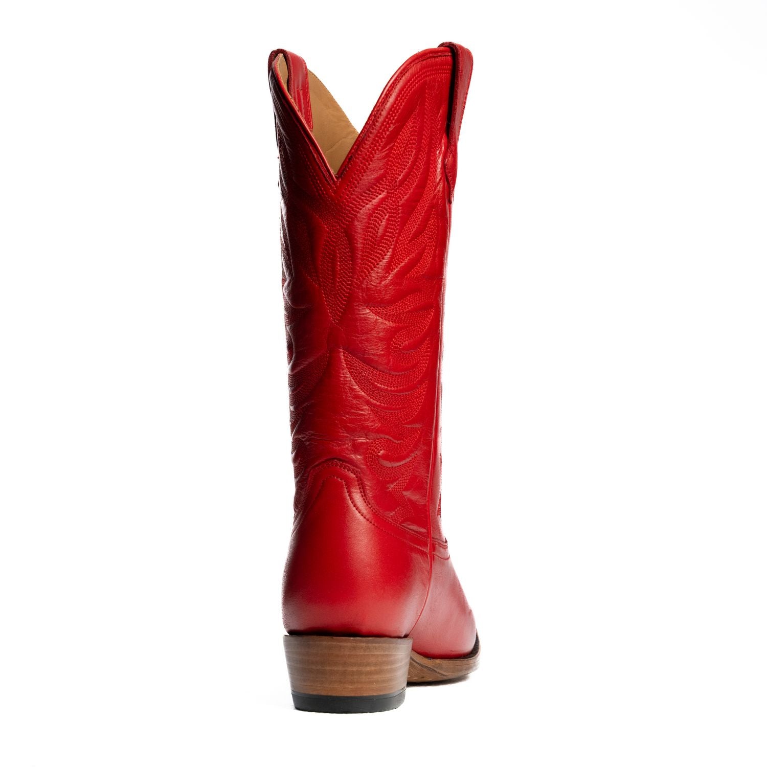 The Margaret | Women's Cowgirl Boot | Natural Grain Calfskin Leather | Carmine