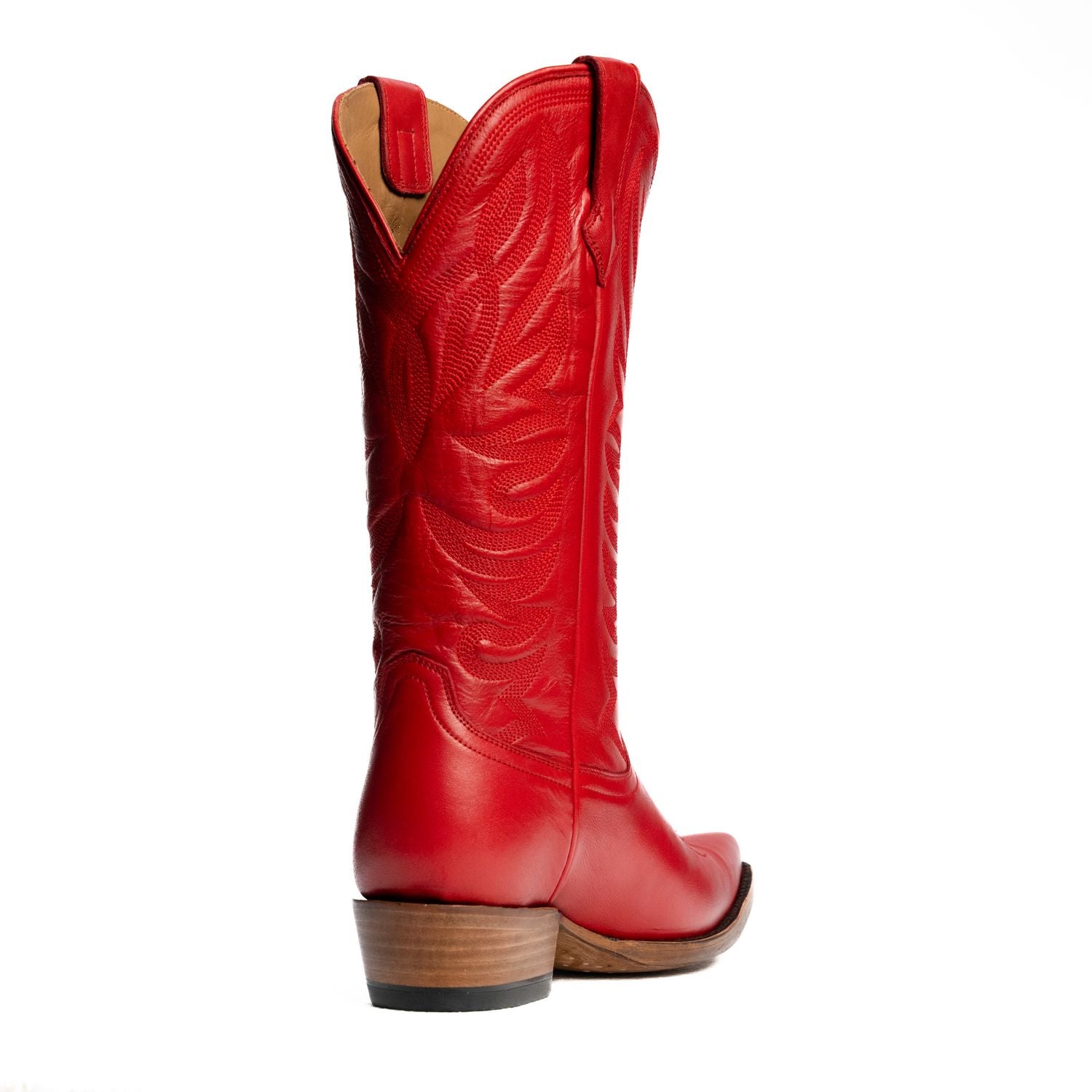 The Margaret | Women's Cowgirl Boot | Natural Grain Calfskin Leather | Carmine