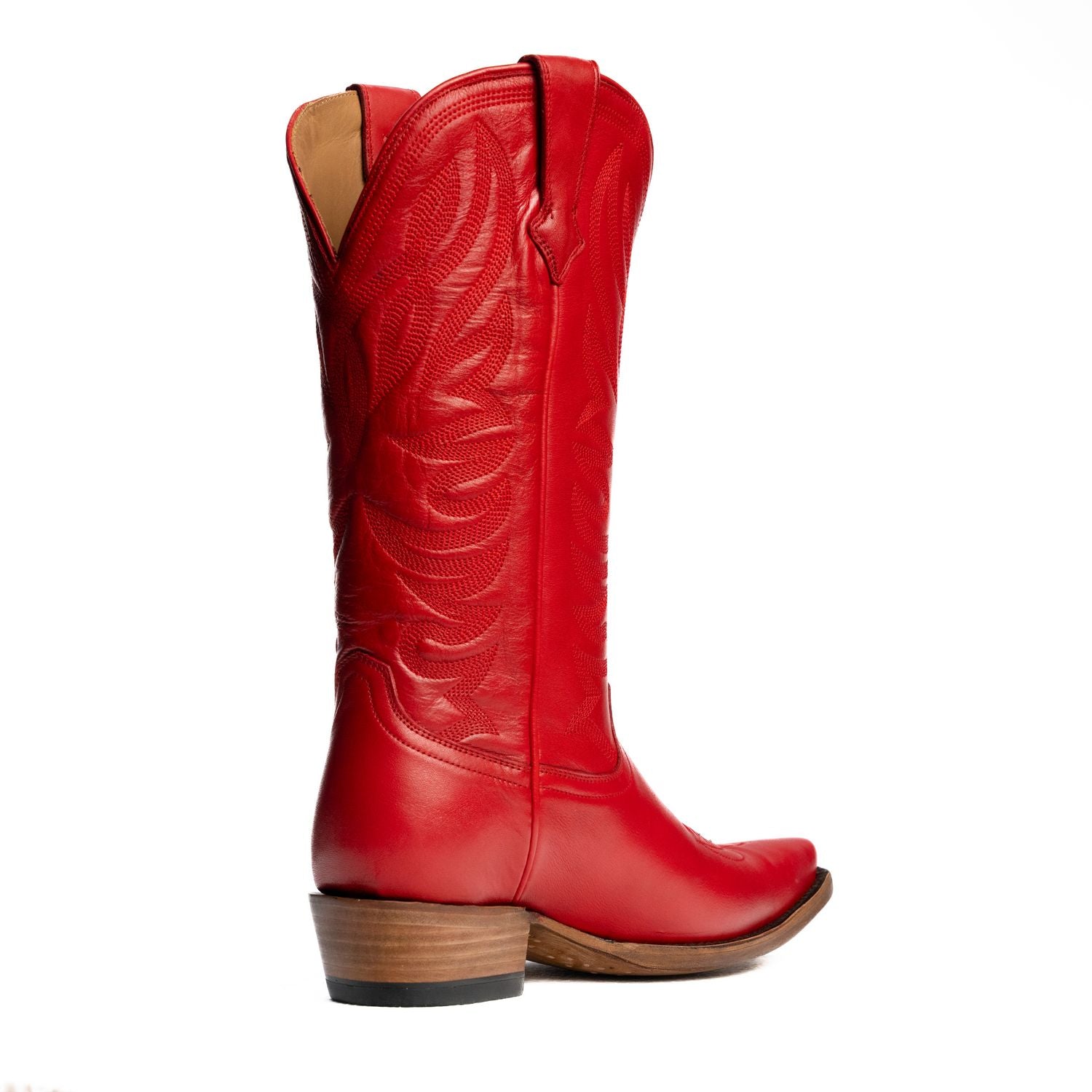 The Margaret | Women's Cowgirl Boot | Natural Grain Calfskin Leather | Carmine