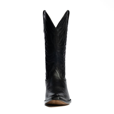 The Margaret | Women's Cowgirl Boot | Natural Grain Calfskin Leather | Obsidian