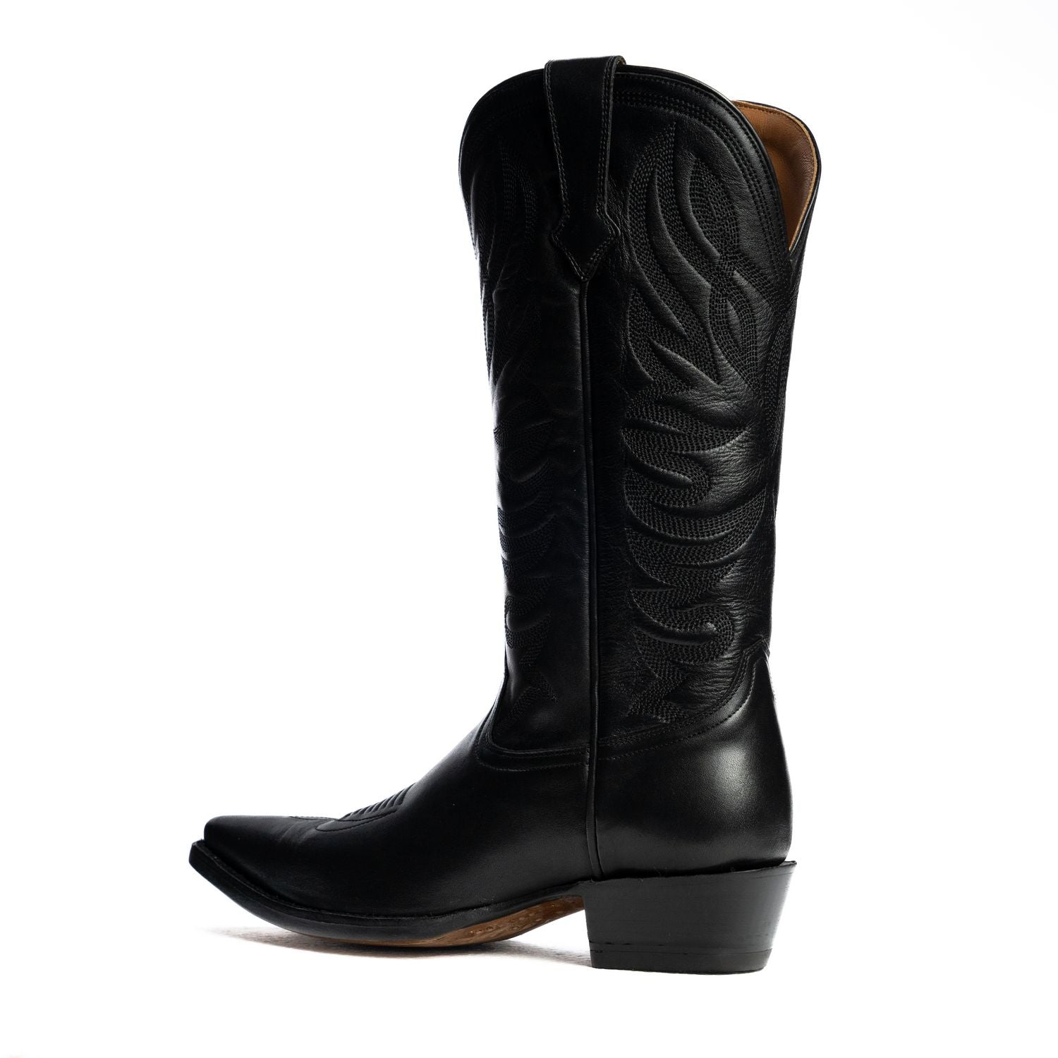 The Margaret | Women's Cowgirl Boot | Natural Grain Calfskin Leather | Obsidian