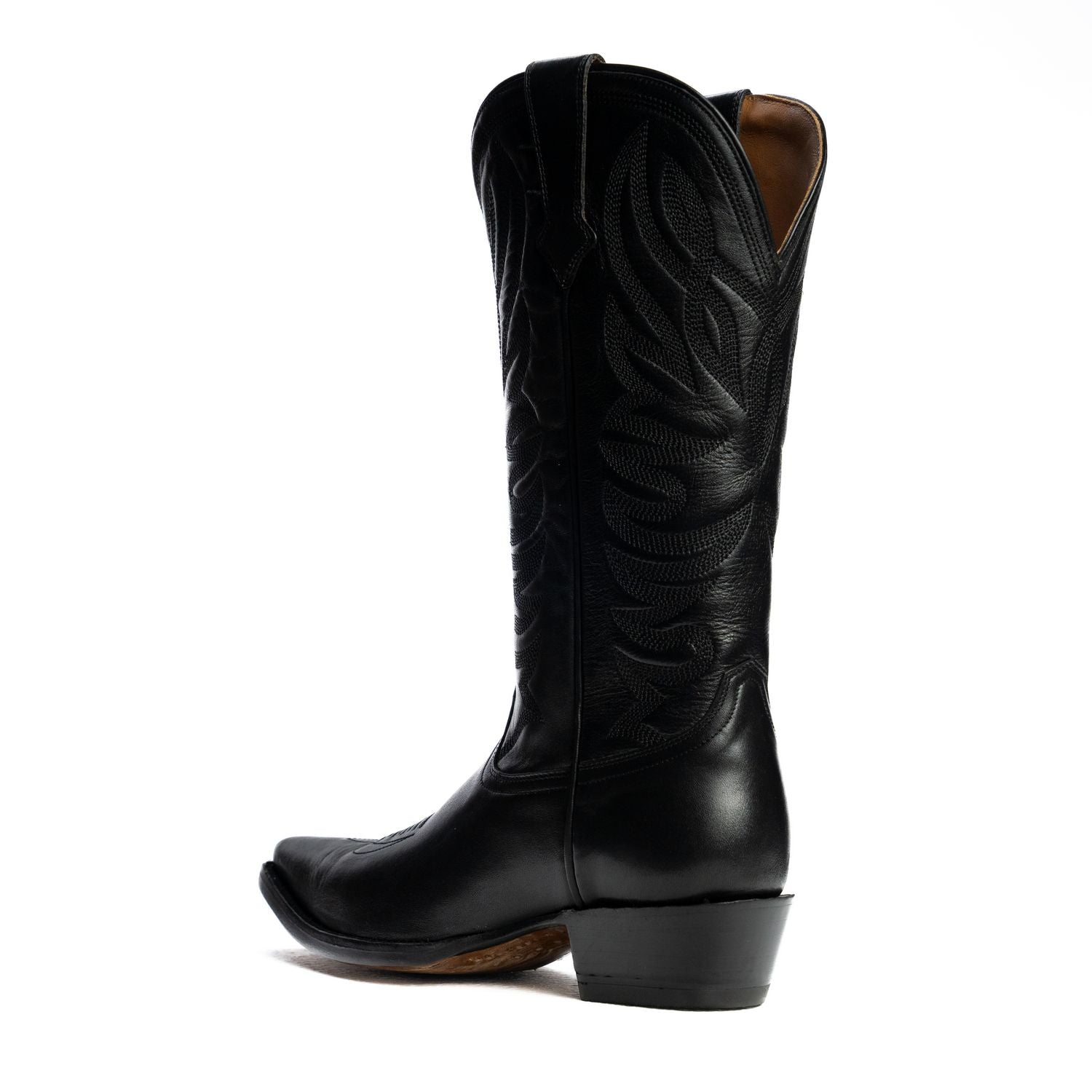 The Margaret | Women's Cowgirl Boot | Natural Grain Calfskin Leather | Obsidian