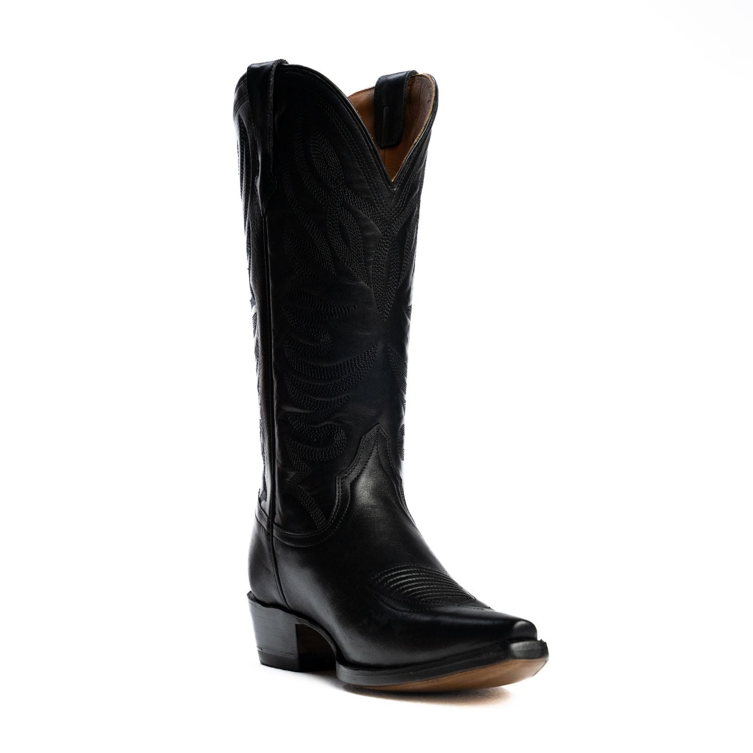 The Margaret | Women's Cowgirl Boot | Natural Grain Calfskin Leather | Obsidian