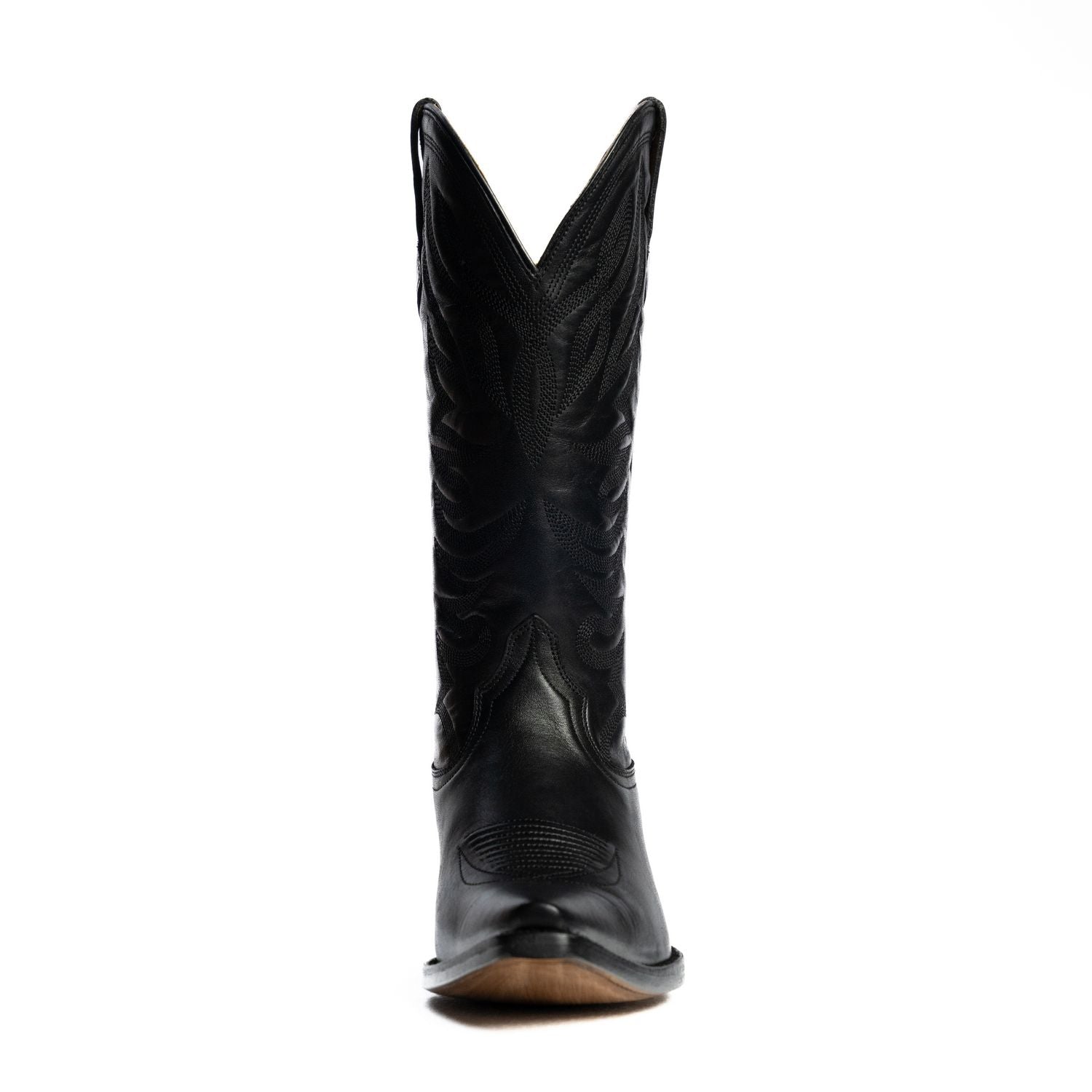 The Margaret | Women's Cowgirl Boot | Natural Grain Calfskin Leather | Obsidian