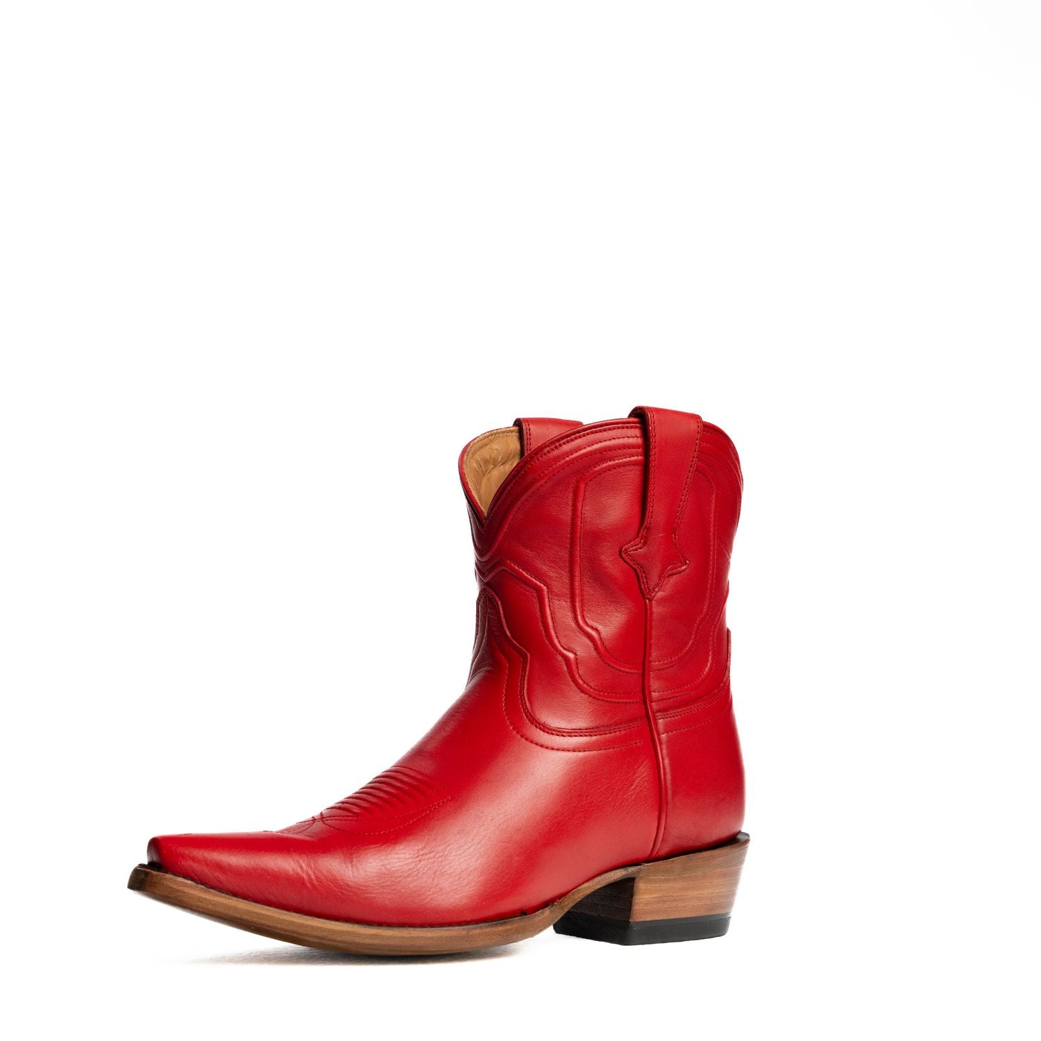 The Thistle | Women's Bootie | Natural Grain Calfskin Leather | Carmine