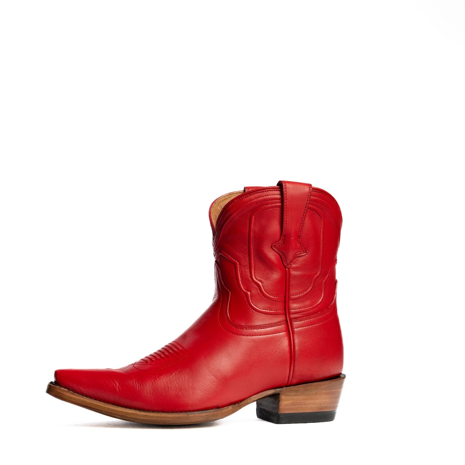 The Thistle | Women's Bootie | Natural Grain Calfskin Leather | Carmine