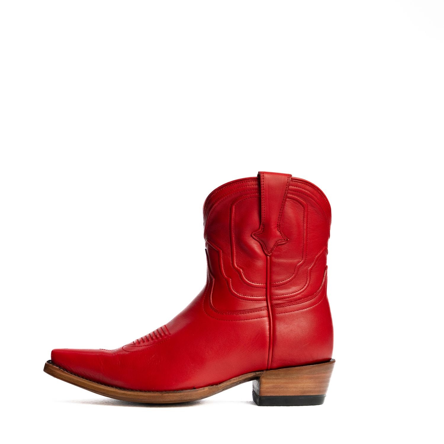 The Thistle | Women's Bootie | Natural Grain Calfskin Leather | Carmine