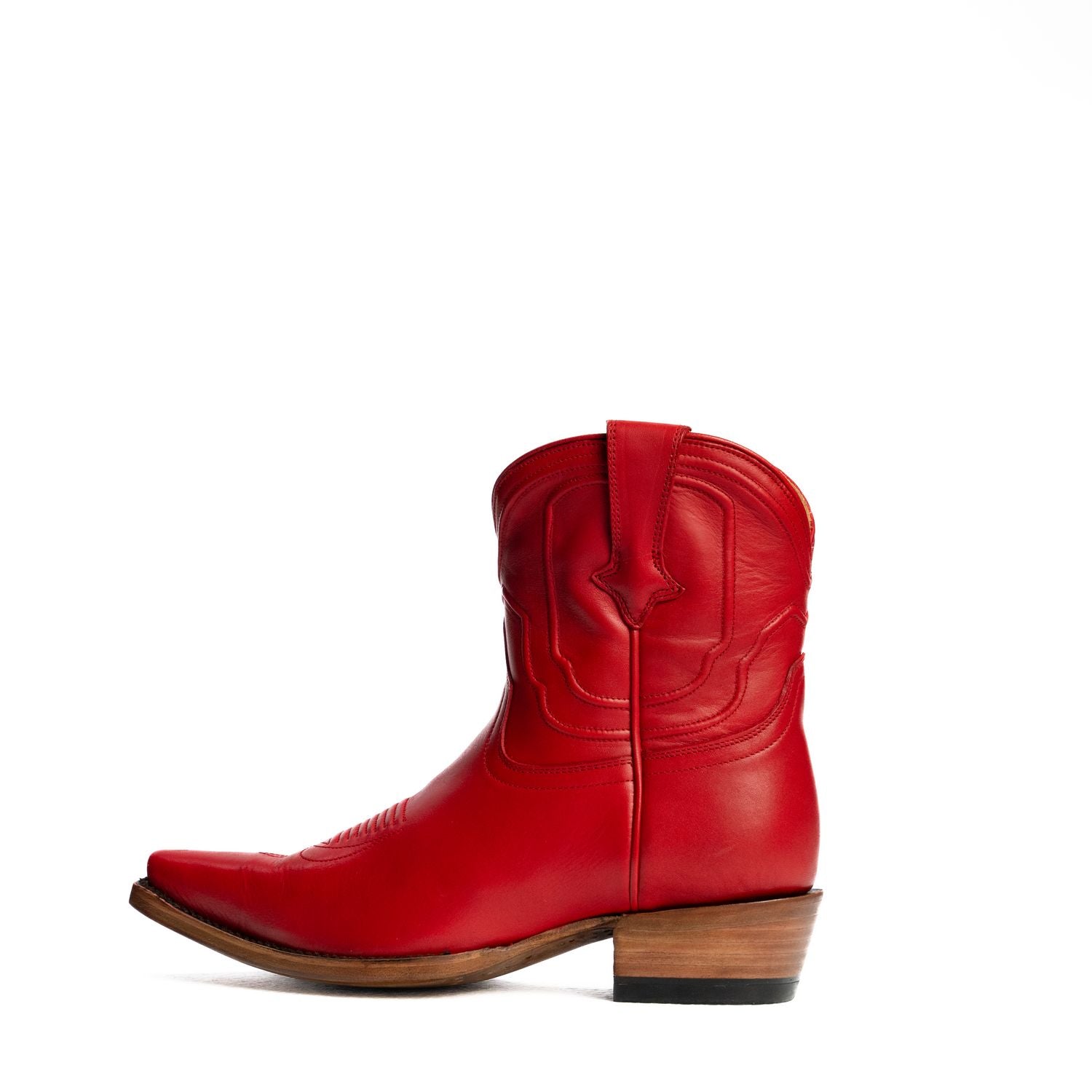 The Thistle | Women's Bootie | Natural Grain Calfskin Leather | Carmine