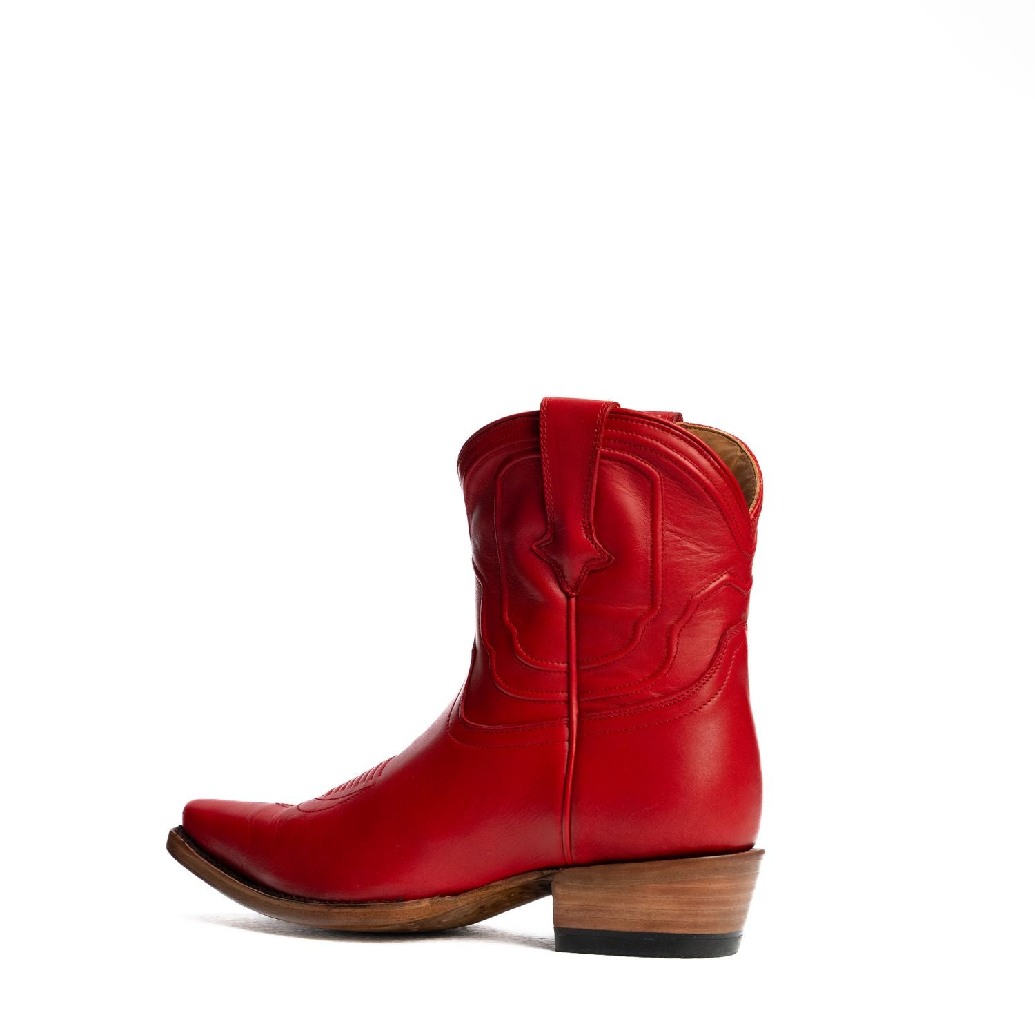 The Thistle | Women's Bootie | Natural Grain Calfskin Leather | Carmine