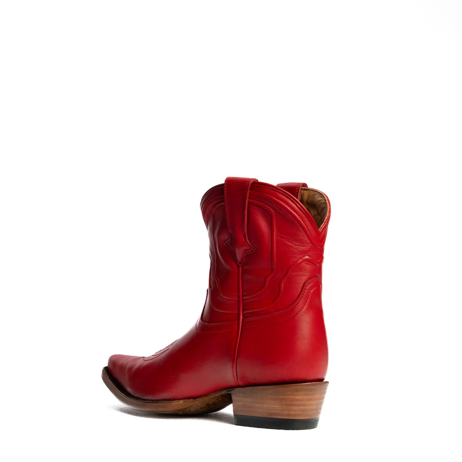 The Thistle | Women's Bootie | Natural Grain Calfskin Leather | Carmine