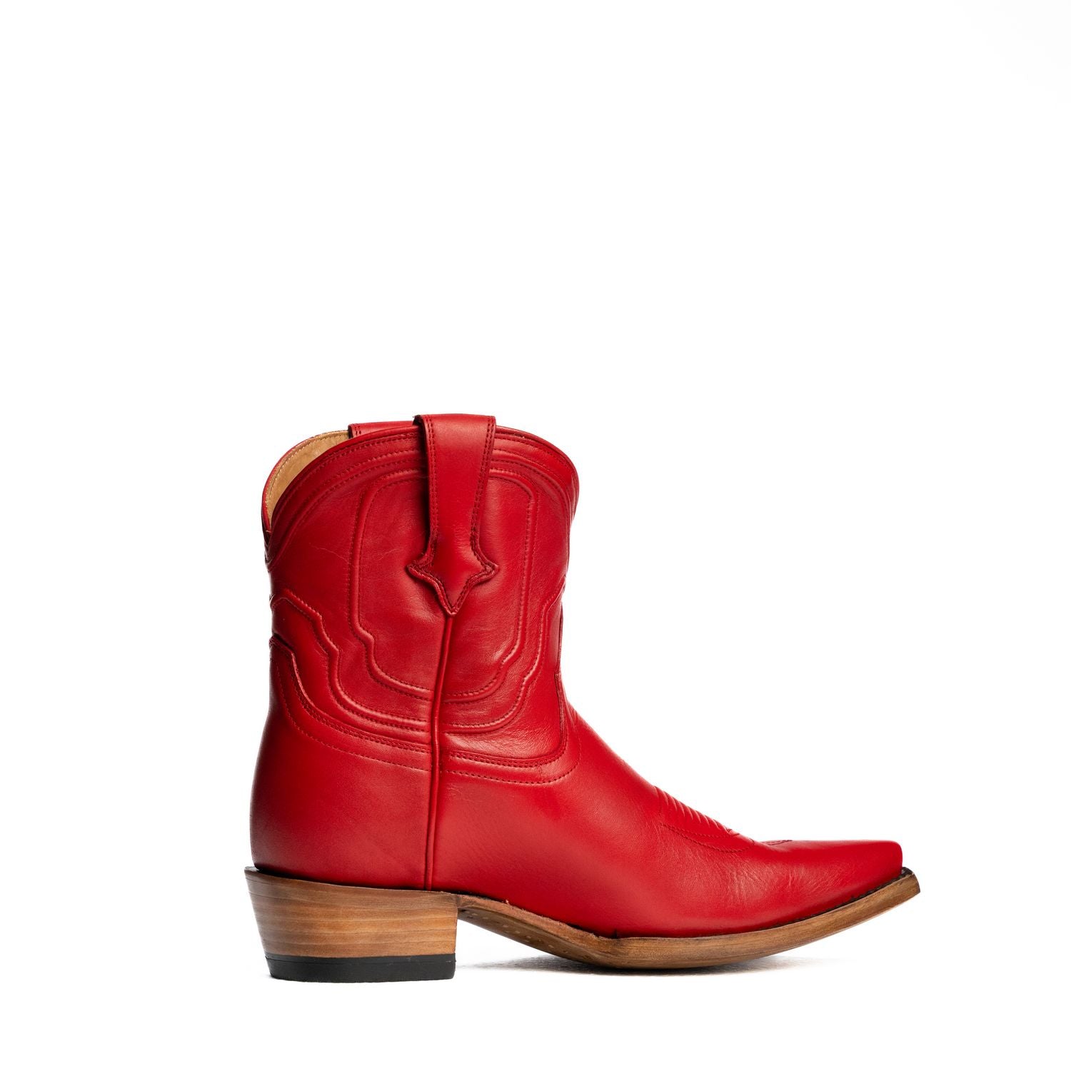 The Thistle | Women's Bootie | Natural Grain Calfskin Leather | Carmine