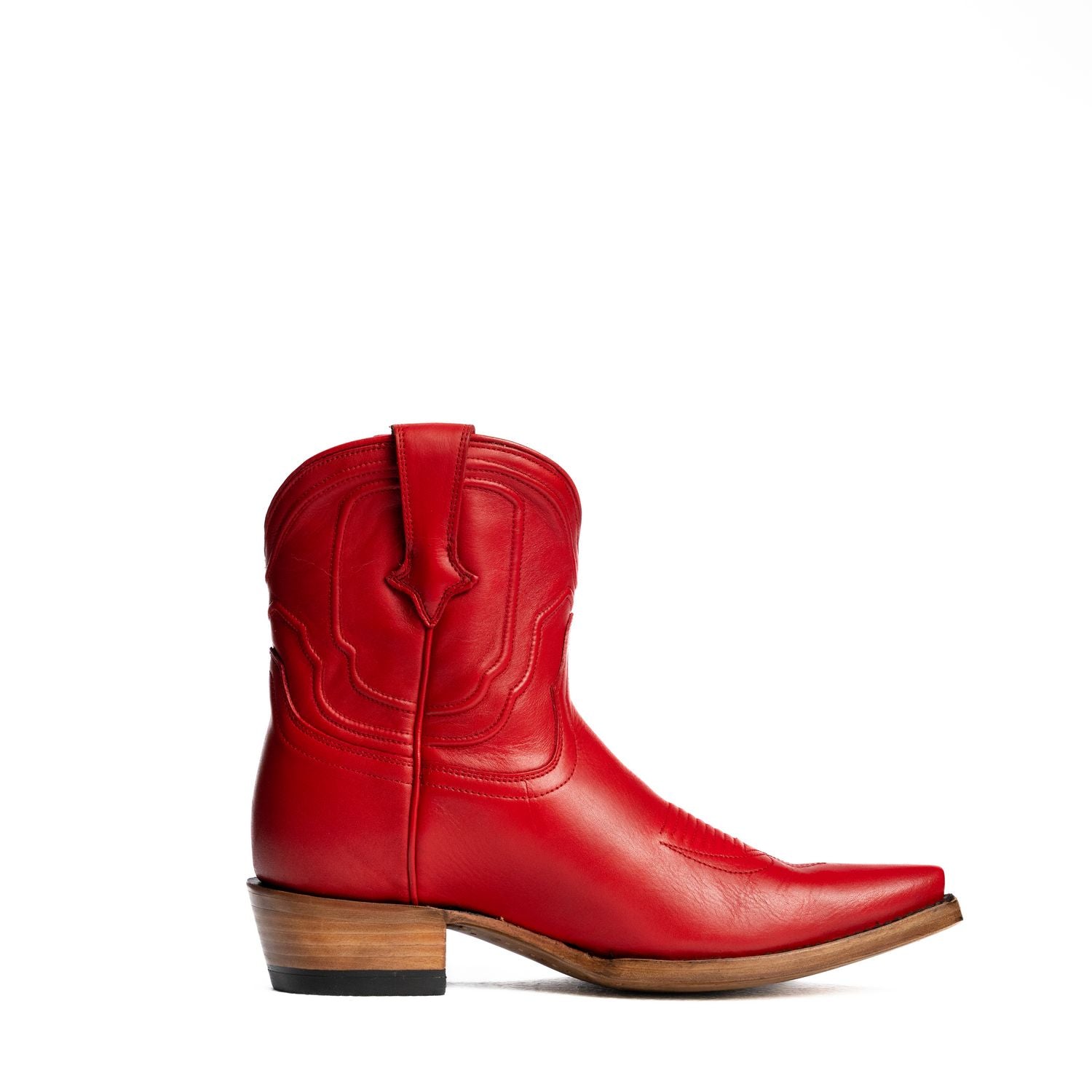 The Thistle | Women's Bootie | Natural Grain Calfskin Leather | Carmine