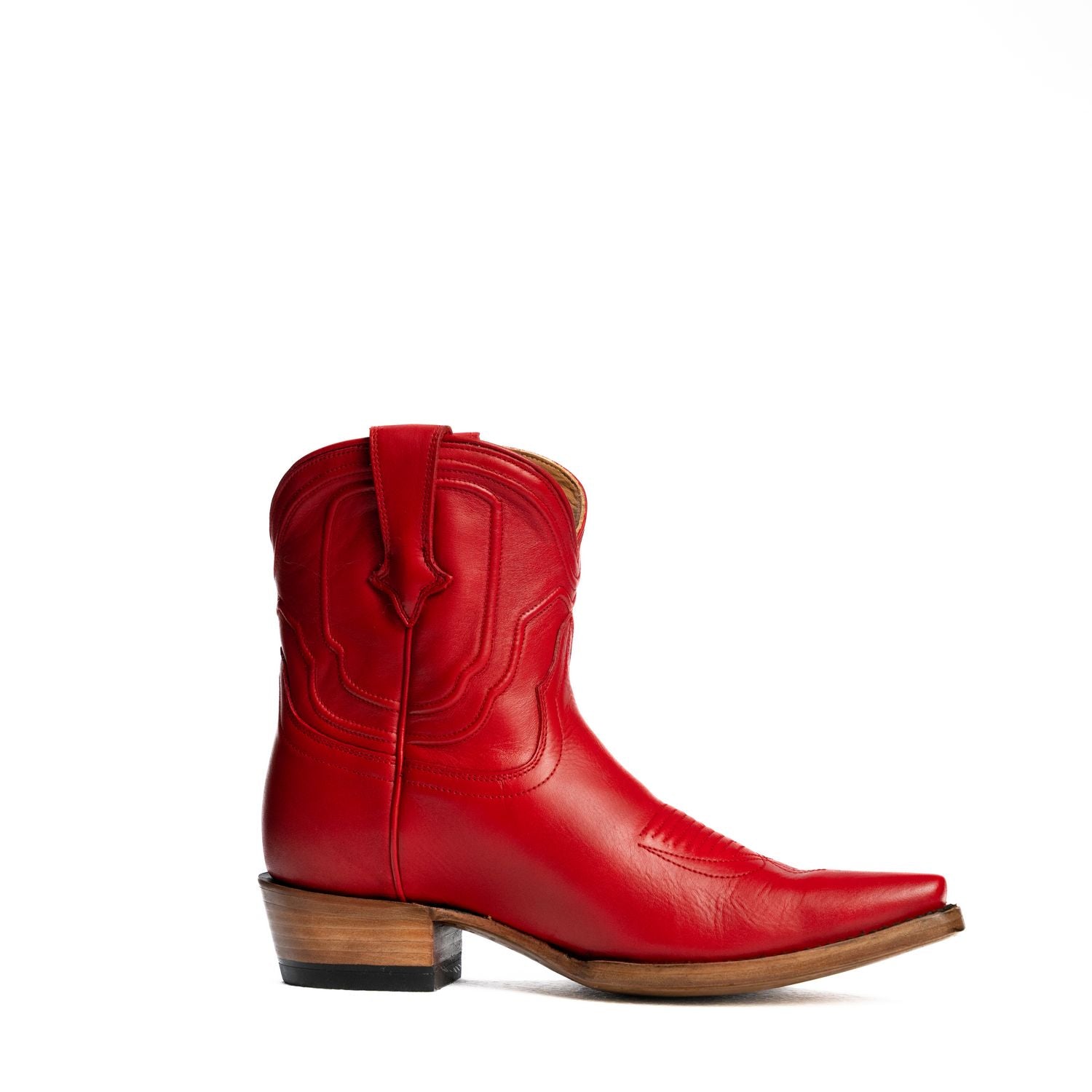 The Thistle | Women's Bootie | Natural Grain Calfskin Leather | Carmine