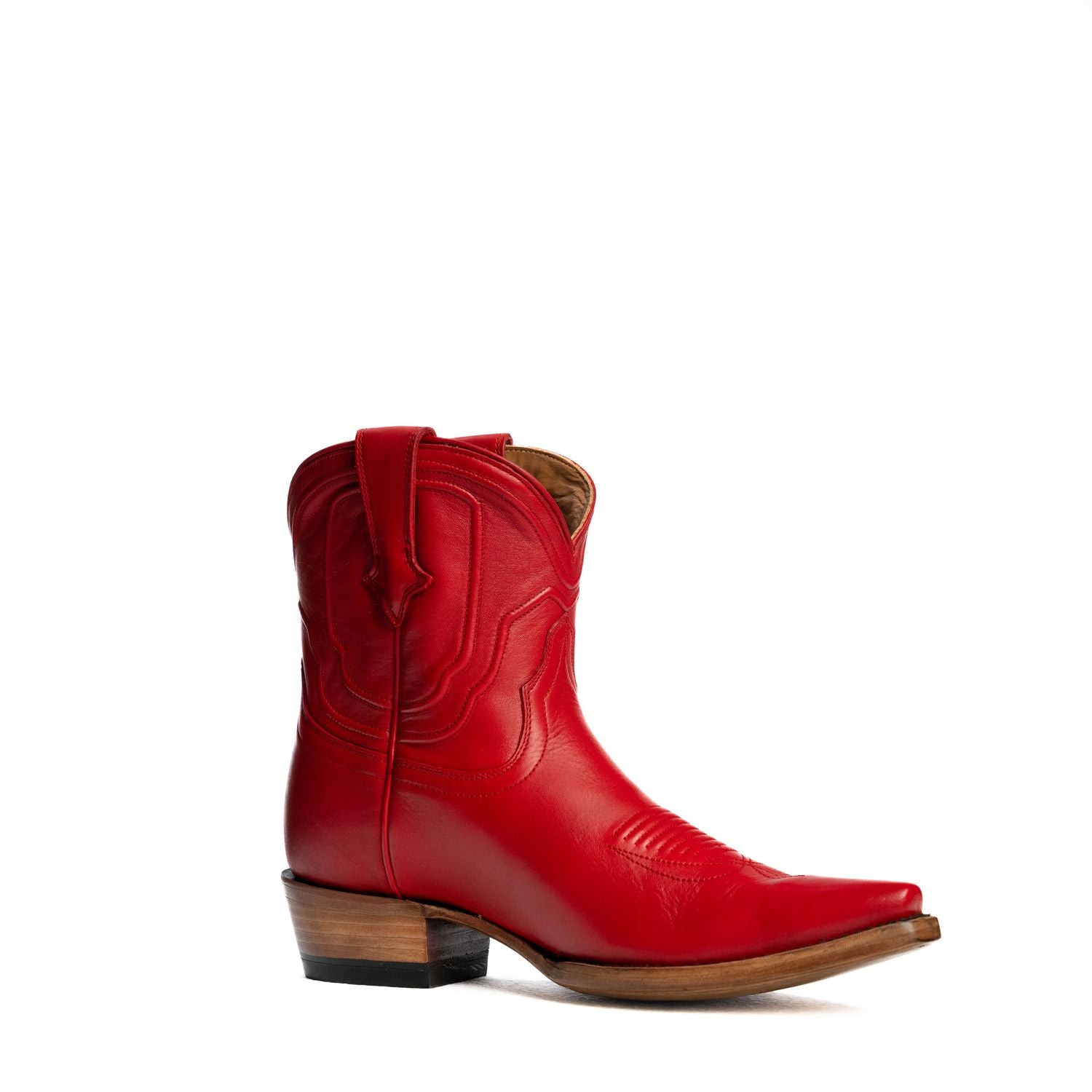 The Thistle | Women's Bootie | Natural Grain Calfskin Leather | Carmine