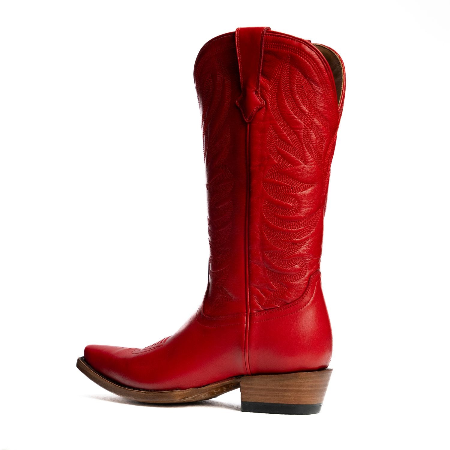 The Margaret | Women's Cowgirl Boot | Natural Grain Calfskin Leather | Carmine