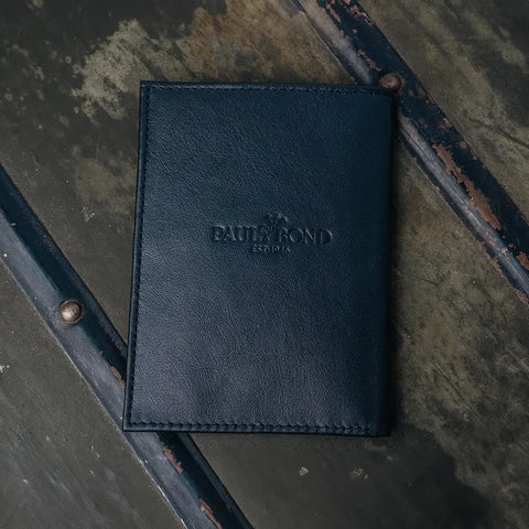 Passport Holder | Natural Grain Calfskin Leather | Obsidian